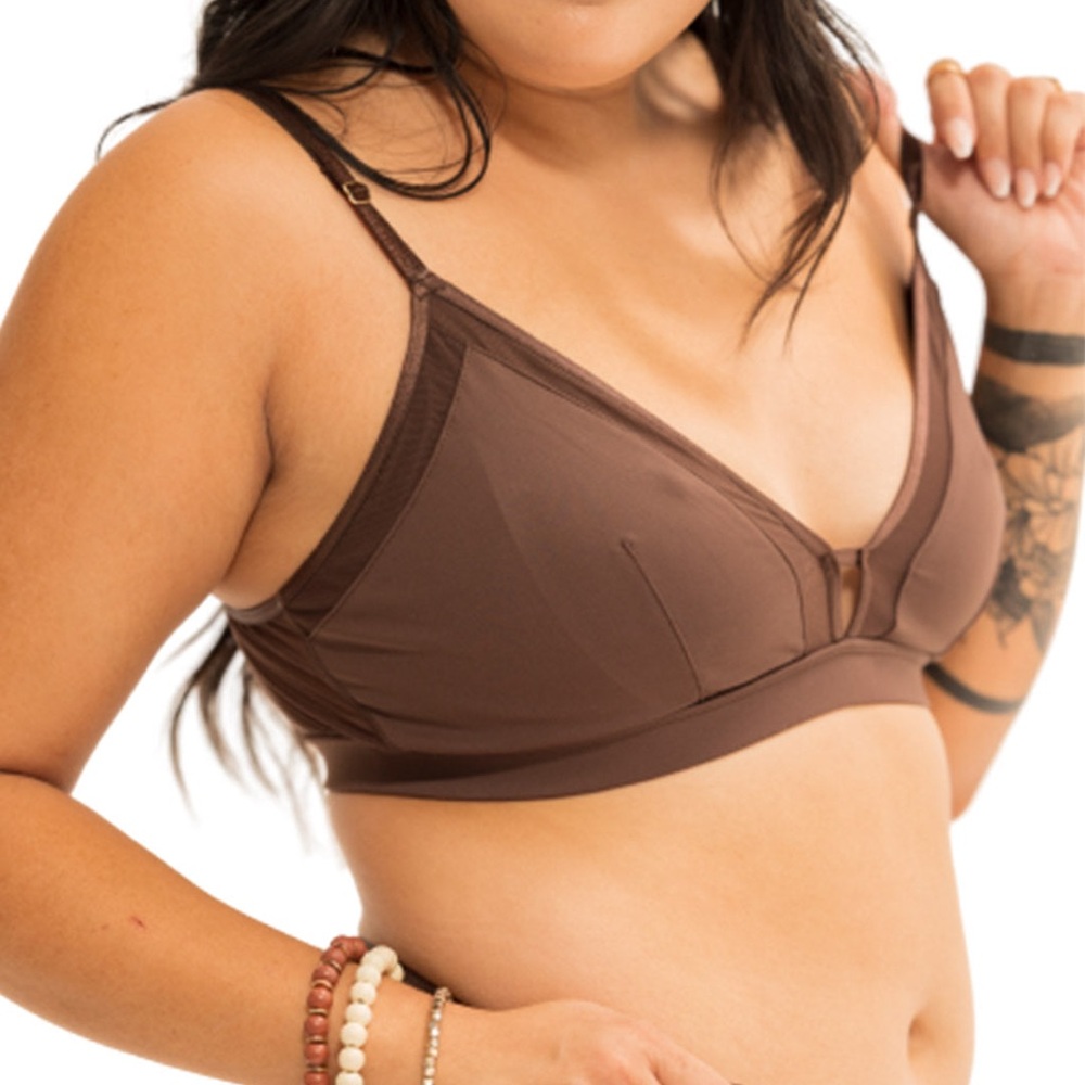 Naked Rebellion Bralette Wireless Comfort Mesh Bra Womens Size M